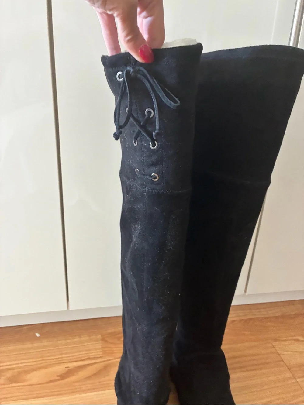 Vince Camuto Black Over-The-Knee Suede Boots